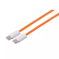 S CONN MAXIMUM CONNECTIVITY USB-C į USB-C įkrovimo kabelis, 2.0, 60W, oranžinis, pintas nailonas, 3m 14-21047