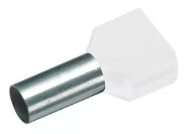 Cimco 187717 dviguba gnybtų mova 0,5 mm², iš dalies izoliuota, balta, 100 vnt.