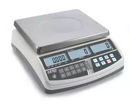 KERN CPB 30K0.5N skaičiuojančios svarstyklės, 30 kg talpa, 0,5 g skyra, maitinimas baterija ir tinklu
