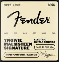 Fender Yngwie Malmsteen guitar strings, nickel-plated steel, bullet head .008-.046 (073-3250-600)