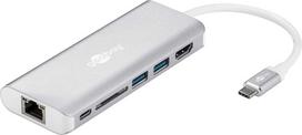 Goobay 76788 USB-C Premium Multiport Dock, Silver