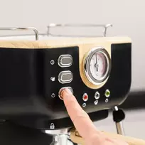 Taurus Onyx Moka stūmoklinis espreso aparatas, 1050 W, 20 bar, medinis korpusas