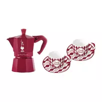 Moka Express 3TZ kavos virimo aparatas ir 2 puodeliai BIALETTI Candyland 130 ml (5460)