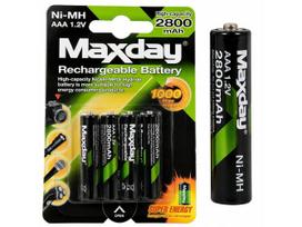 AAA įkraunamos baterijos R3 1,2V 2800mAh 4 vnt. Ni-MH