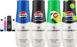Sodastream Saturator Sodastream Terra + 2 butelki + gaz Czarny + syrop Pepsi, Pepsi Zero, Pepsi Lime, 7Up