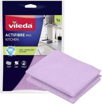 Vileda Ultramax Box flat mop with kitchen set | 1 pair of Universal gloves + 1 Actifibre Pro kitchen cloth