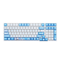 ATK Gear A98 PRO Arctic Fox, belaidė mechaninė klaviatūra, RGB, Balta / Mėlyna