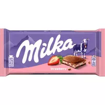 Šokoladas MILKA STRAWBERRY, 100 g