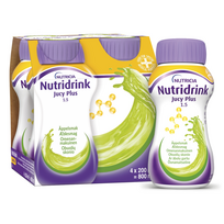 NUTRIDRINK JUCY PLUS, obuolių skonio, 200ml, 4 vnt.