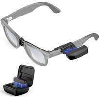 TRANSNOVO nešiojamas baterijos kroviklis Ray-Ban Meta akiniams | 1600 mAh, krauk nešiodamas (Wayfarer, Skyler 1 ir 2 kartos)