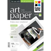 ColorWay ART T-shirt transfer (dark) Photo Paper, 5 sheets, A4, 120 g/m² PTD120005A4