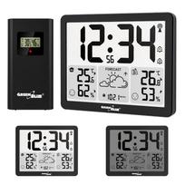 Belaidė meteorologinė stotelė GreenBlue GB443 B su lauko jutikliu, juoda