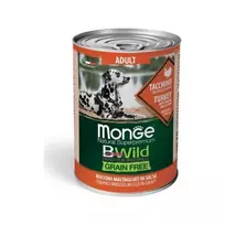Šlapias maistas šunims | Monge BWild Adult su kalakutiena, moliūgais ir cukinijomis, 400 g