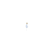 Gimtadienio žvakutė nr 6 melsva 9.5cm