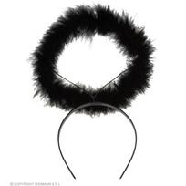 Aureolė marabou juoda – velniukės atributika