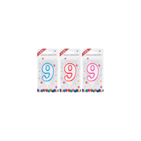 Gimtadienio žvakutė skaičius "9"