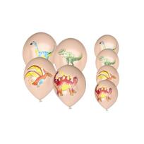 Balionų rinkinys „Dinozaurai“ – 30 cm, 8 vnt, oranžiniai