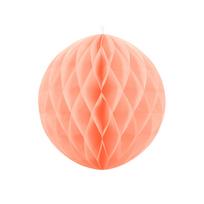 Korėtas apvalus papuošimas 10cm 1 vnt persikinis