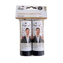 Konfeti patranka su sidabriniais lapeliais 11 cm 2 vnt