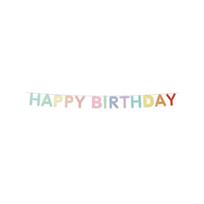 Spalvotos pakabinamos raidės HAPPY BIRTHDAY – 2,5 m | Gimtadienio dekoracija