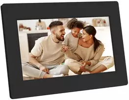 AGFAPHOTO APF700 Wi-Fi 7 colių skaitmeninis nuotraukų rėmelis su 32GB atmintimi, IPS LCD jutikliniu ekranu, judesio davikliu, automatiniu pasukimu, juodas