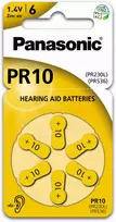 Panasonic Batteries PR-230(10)/6LB Cinko-oro klausos aparatų baterijos, 10 dydis, 1,45V, 100mAh, 6 vnt. pakuotė