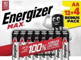 Energizer Max 316920 AA Mignon šarminė baterija, 1,5 V, 16 vienetų paketas