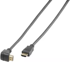 Vivanco High Speed HDMI kabelis su Ethernet, 90 laipsnių kampu, 1,5 m, juodas (VVVHDMI30M1M90K)