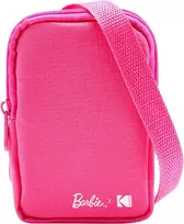 Kodak x Barbie minkštas dėklas su užtrauktuku ir per petį nešiojamu dirželiu, skirtas Printomatic ir Step Slim, rožinės spalvos (RODBCMPK)