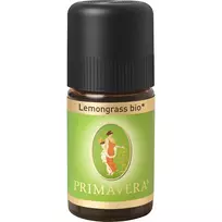 PRIMAVERA Organic Lemongrass eterinis aliejus 5 ml – 100% grynas, NATRUE sertifikuotas