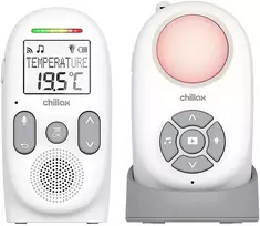 Chillax CB360 nešiojamas DECT garso kūdikio stebėjimo prietaisas, 120 kanalų, baltas