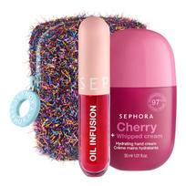 SEPHORA COLLECTION Feeling Cherry - vyšnių kvapo rankų kremo ir lūpų aliejaus rinkinys