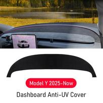 Dashboard Cover for Tesla Model Y Juniper Launch 2025 2026 Suede Dash Mat Anti-Glare Sun Protection Center Console Accessories gray