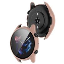 Stiklo plėvelė + dėklas Huami Amazfit GTR3, PC visapusiškas apsauginis buferis, dėklai + ekrano apsauga Amazfit GTR 3 Pro For Amazfit GTR3 Pro rožinė