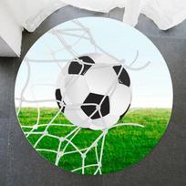 Futbolo apvalus kilimas Futbolo apskritas kilimas Neslystanti sportinės temos grindų danga miegamajam, virtuvei, svetainei Vonios kilimėliai Vaikų paauglių dovana 60cm gray