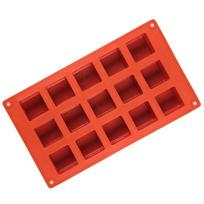 15 Cavity Square Silicone Molds Fondant Mousses Cake Molds Making Pastry Chocolate Molds Baking Decorating Tool Nonstick 1 brown