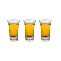 Creative Shot Glass Multiple Capacity Small Wine Glasses Household Baijiu Cup Thick Bottom Vodka Glass Suitable for Gift Giving 20ml-47ml yellow