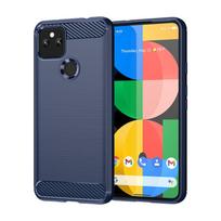 For Google Pixel 5 Pixel 4 4a 4XL Cover Protective Carbon Fiber Case Capa For Google Pixel 5a 4a XL For  Pixel 4a XL blue