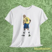 Ronaldo Nazario Brazil T-Shirt, Brazil Ronaldo  O Fenómeno  Exclusive T-Shirt, Ronaldo Nazario World Cup t T-Shirt, XL beige