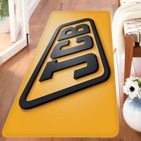 Excavator J-JCB Logo Floor Mat Rectangle Anti-slip Home Soft Badmat Front Door Indoor Outdoor Mat Hotel Decor Mat 50cm x 80cm orange