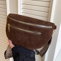 Žiemos dirbtinio zomšo krūtinės krepšys Moteriškas juosmens krepšys Gatvės stiliaus Fanny Pack Atsitiktinis kelioninis Moteriškas peties Crossbody krepšys Telefono piniginė gray