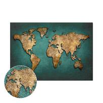 Green World Map Carpet for Living Room Rectangle Bedroom Bedside Floor Mat Non Slip Parlor Area Rug Children's Room 100x140cm