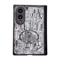 For Samsung Galaxy Z Fold 8 5G Case Electroplating With Screen Glass Cases For ZFold 8 Fold8 Hinge Protection Cover Galaxy Z Fold 8 gray