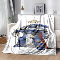 warhammer Flannel Blanket Soft Warm All-Season Throw, Design for Camping, Car Travel, Hiking Sofa, Bed, Office Perfect Gift for Parties 80cmx120cm gray