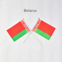 Belarus 10pieces of 14*21cm hand-waving flags green