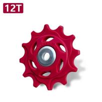 10T 11T 12T 13T 14T 15T 16T 17T 18T Guide Pulley Wheel Bearing Jockey Wheel  Rear Switch red-12t