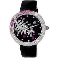 Adee Kaye Majestic Collection Crystal Accents Black Dial Quartz AK2118-L Women's Watch juoda