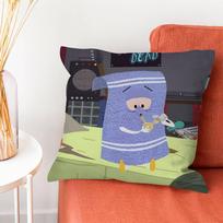 Towelie S-South Park Pillow Case Plush Fabric Soft Pillowcase Double Sided Print Cushion Cover Household Gifts 30cmx30cm gray