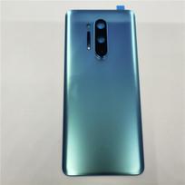 Glass Back Door Lid For OnePlus 8 Pro Battery Cover Rear Housing Shell Panel With Camera Lens Adhesive Sticker žalia