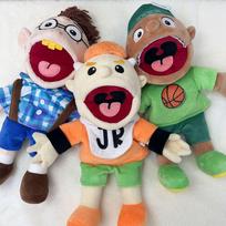 28CM Family Soft Stuffed Toy Doll Dad Mum Brother Sister Cospaly Plush Doll Educational Baby Toys Kawaii Hand Finger Puppet 28cm-40CM brown